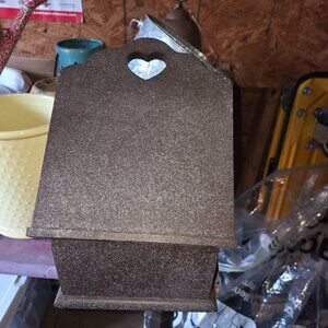 Wooden letter or storage box with flip top lid